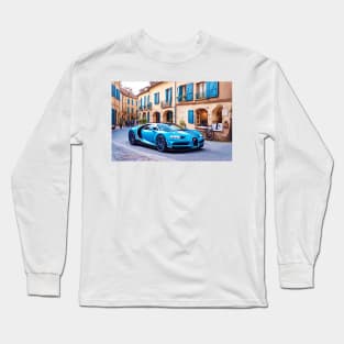 Modern Bugatti in a French village Long Sleeve T-Shirt